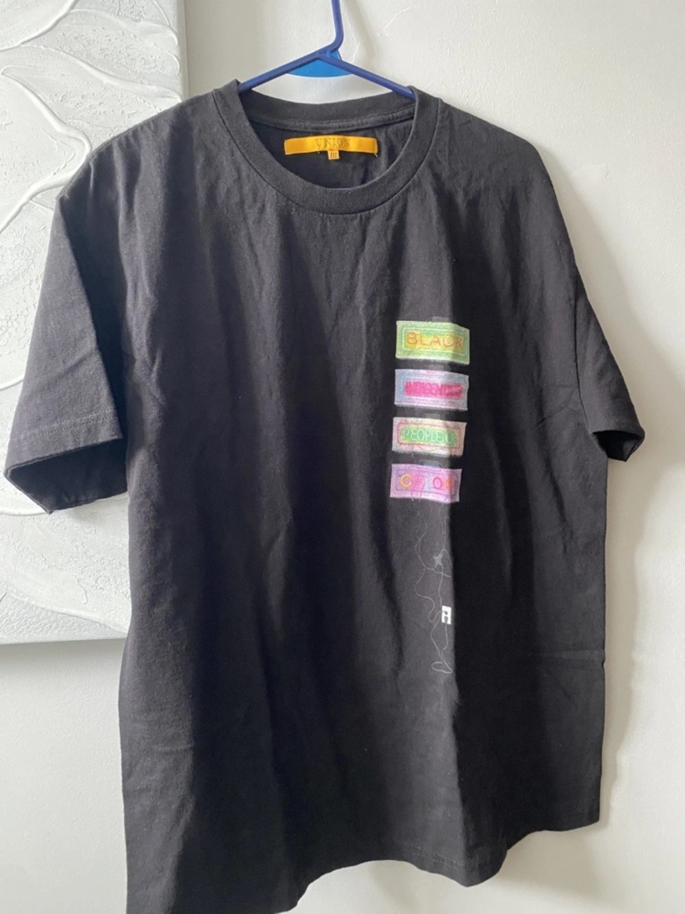 Men's Black Short-Sleeve Graphic Tee by Unbranded